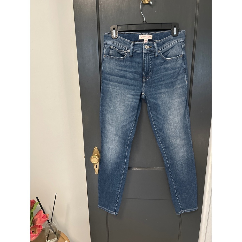 Lucky Brand Ava Mid Rise Ankle Skinny Jeans Dark Wash Size 4/27R